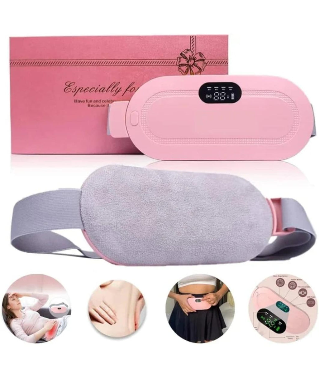 Portable Cordless Heating Pad for Cramp Relief for Stomach Period