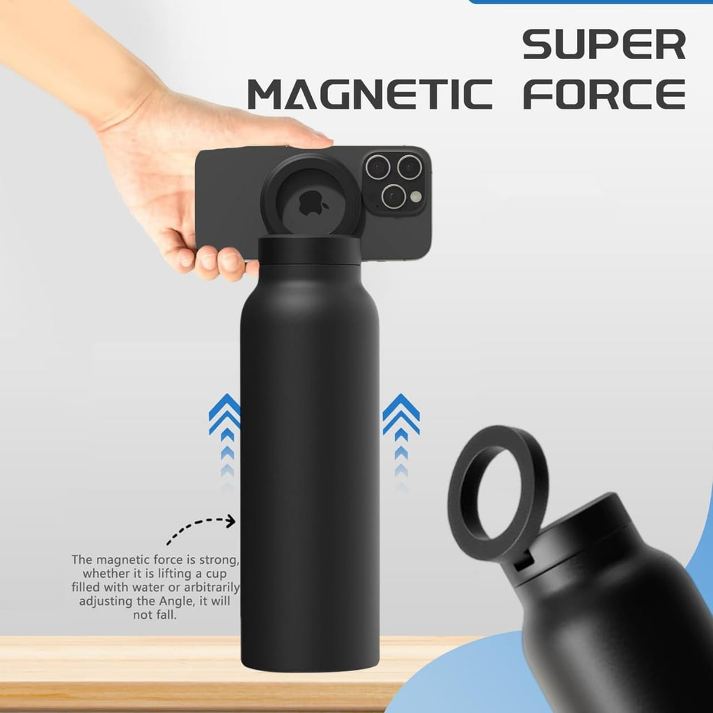 Insulated Water Bottle with Magnetic Phone Holder