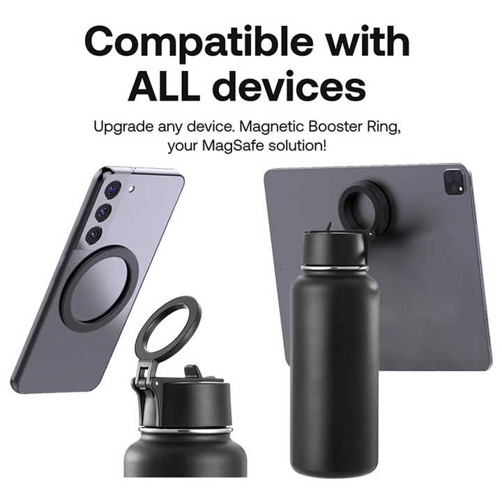 Insulated Water Bottle with Magnetic Phone Holder